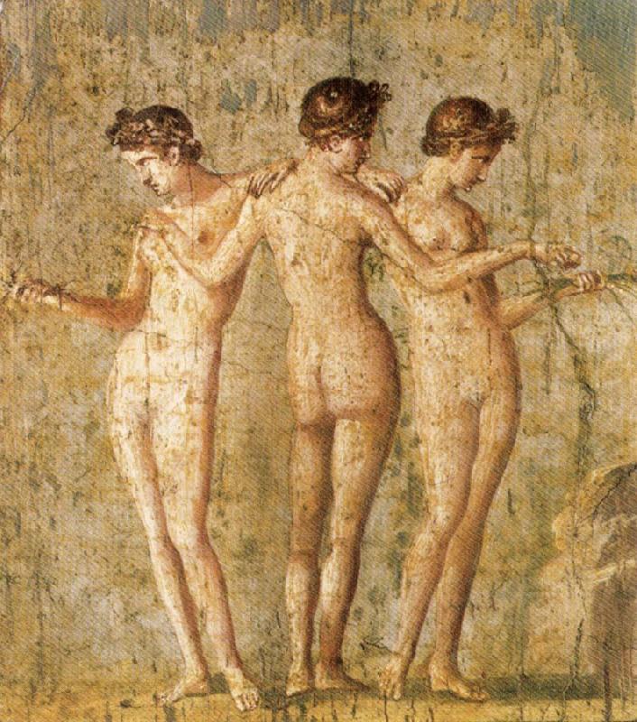 unknow artist Three Graces,from Pompeii